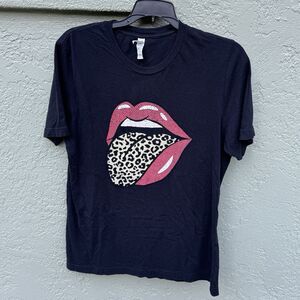 Bella Canvas Rolling Stones Womens T Shirt Large 19x27 Black 100% Cotton